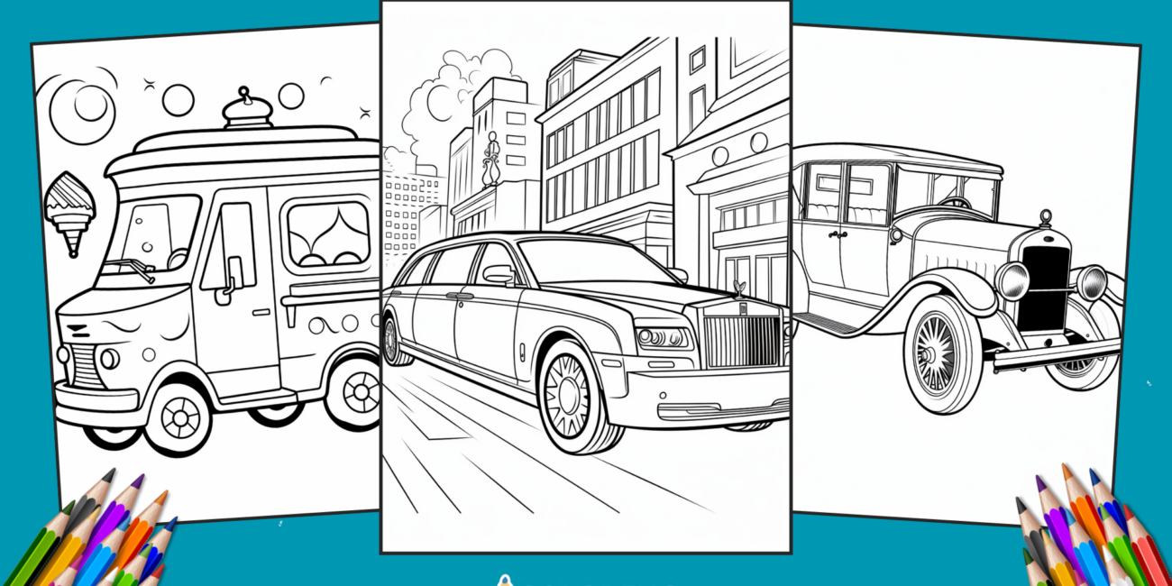 30 Free Car Coloring Pages for Kids