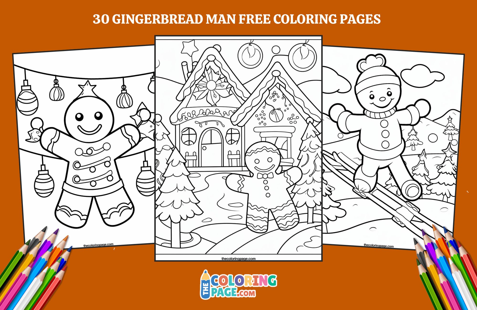 30 Free Gingerbread Man Coloring Pages for kids