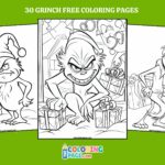30 Free Grinch Coloring Pages for kids