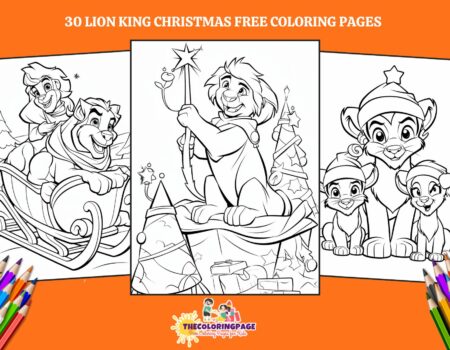 30 Free Lion King Christmas Coloring Pages
