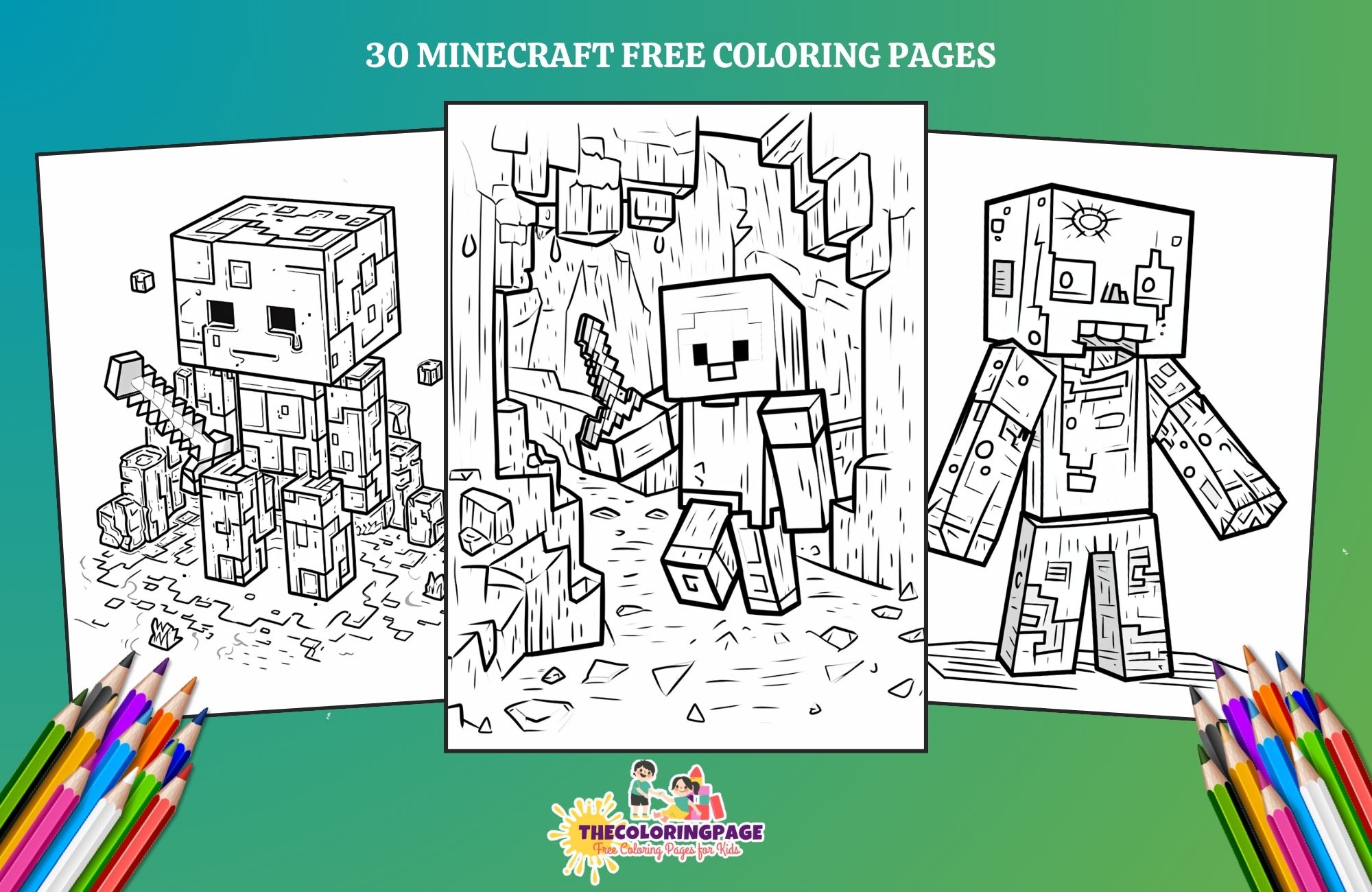 30 Free Minecraft Coloring Pages For Kids
