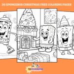 30 Free SpongeBob Christmas Coloring Pages