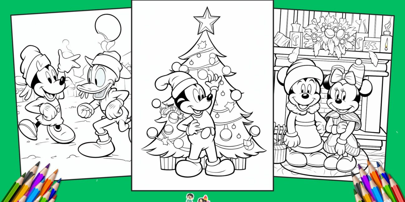 40 Free Mickey Mouse Christmas Coloring Pages