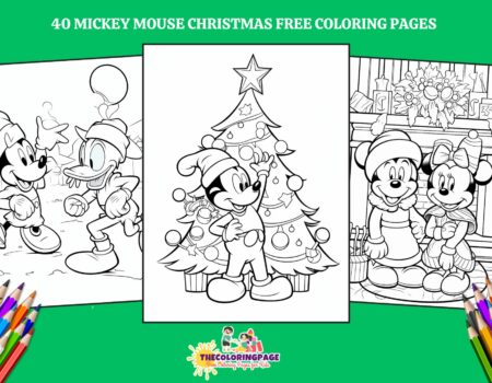 40 Free Mickey Mouse Christmas Coloring Pages