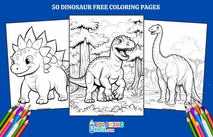 50 Free Dinosaur Coloring Pages For Kids