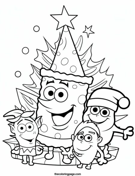 30 Free SpongeBob Christmas Coloring Pages - Download for Kids' Delight ...