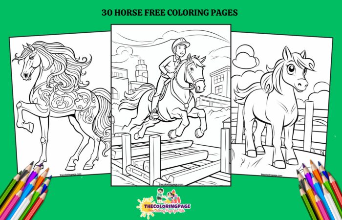 30 Free Horse Coloring Pages For Kids