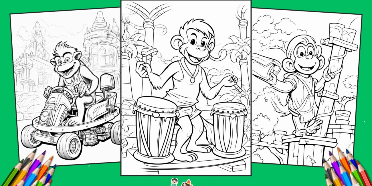 30 Free Monkey Coloring Pages For Kids