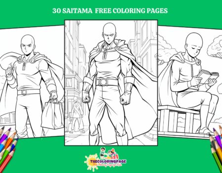 30 Free Saitama Coloring Pages For Kids