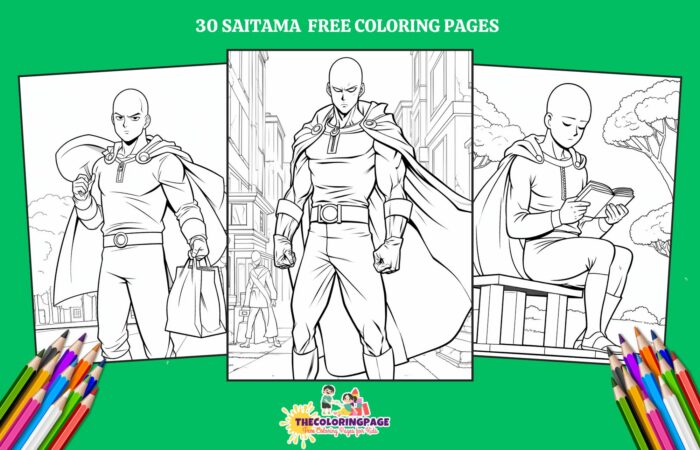 30 Free Saitama Coloring Pages For Kids