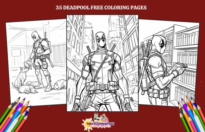 35 Free Deadpool Coloring Pages