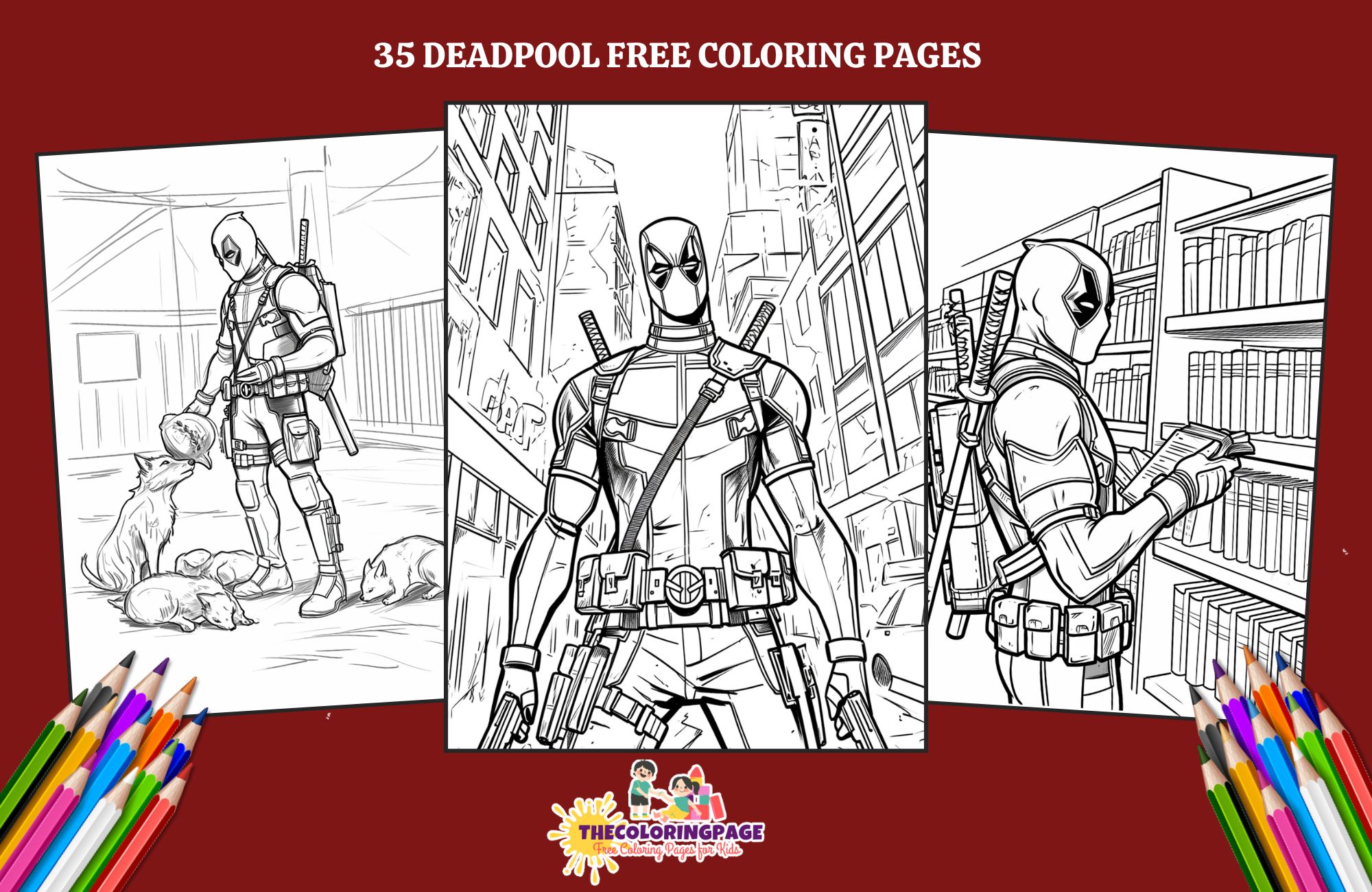 35 Free Deadpool Coloring Pages