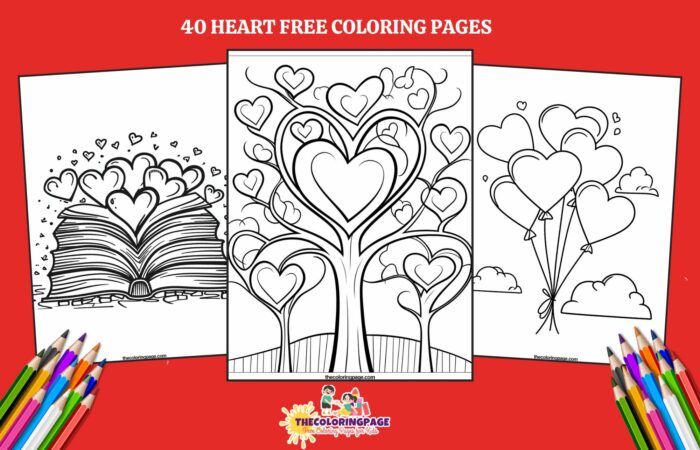 40 Free Heart Coloring Pages For Kids