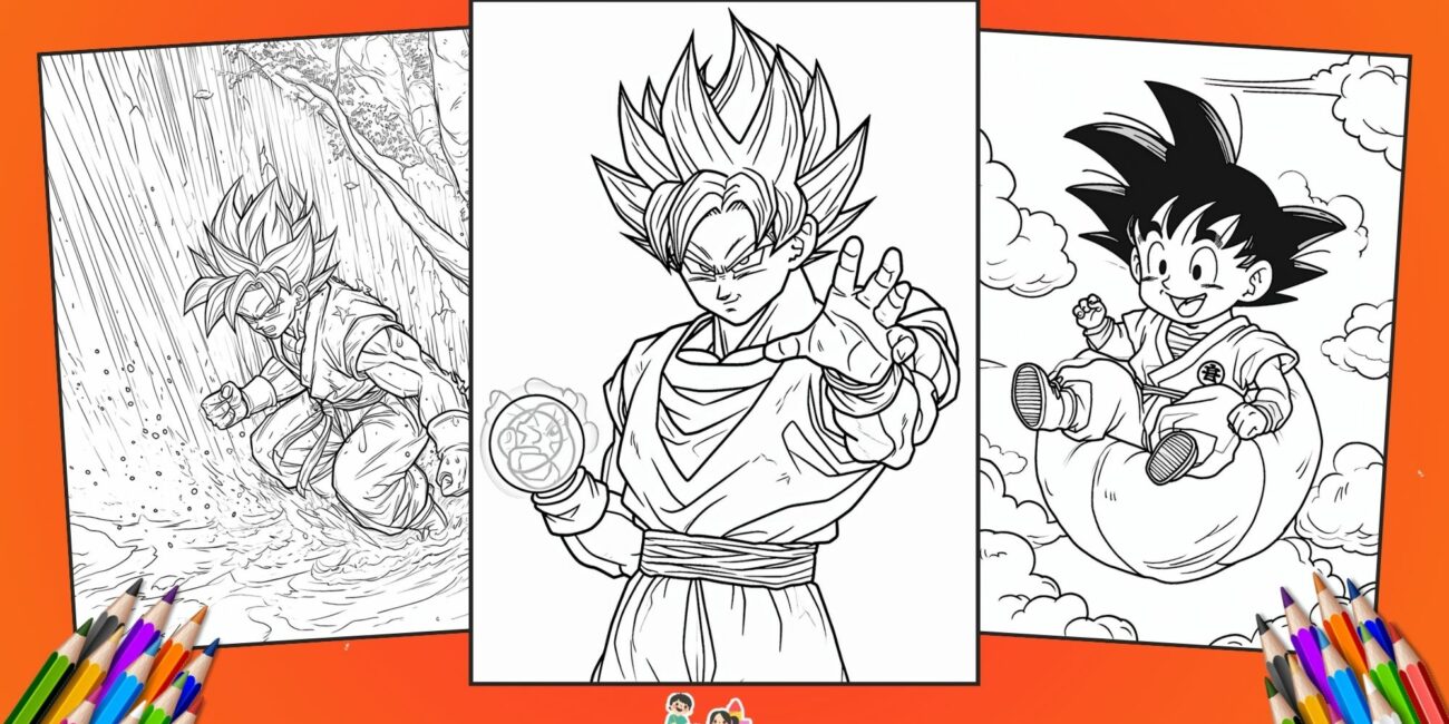 Are you a Dragon Ball lover Here are 10 free Goku coloring pages for you