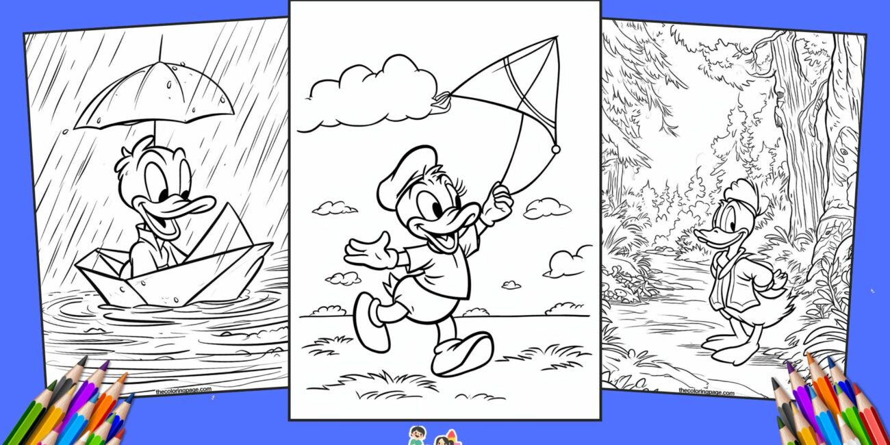 Coloring Adventure: 10 Free Donald Duck Coloring Pages for Kids