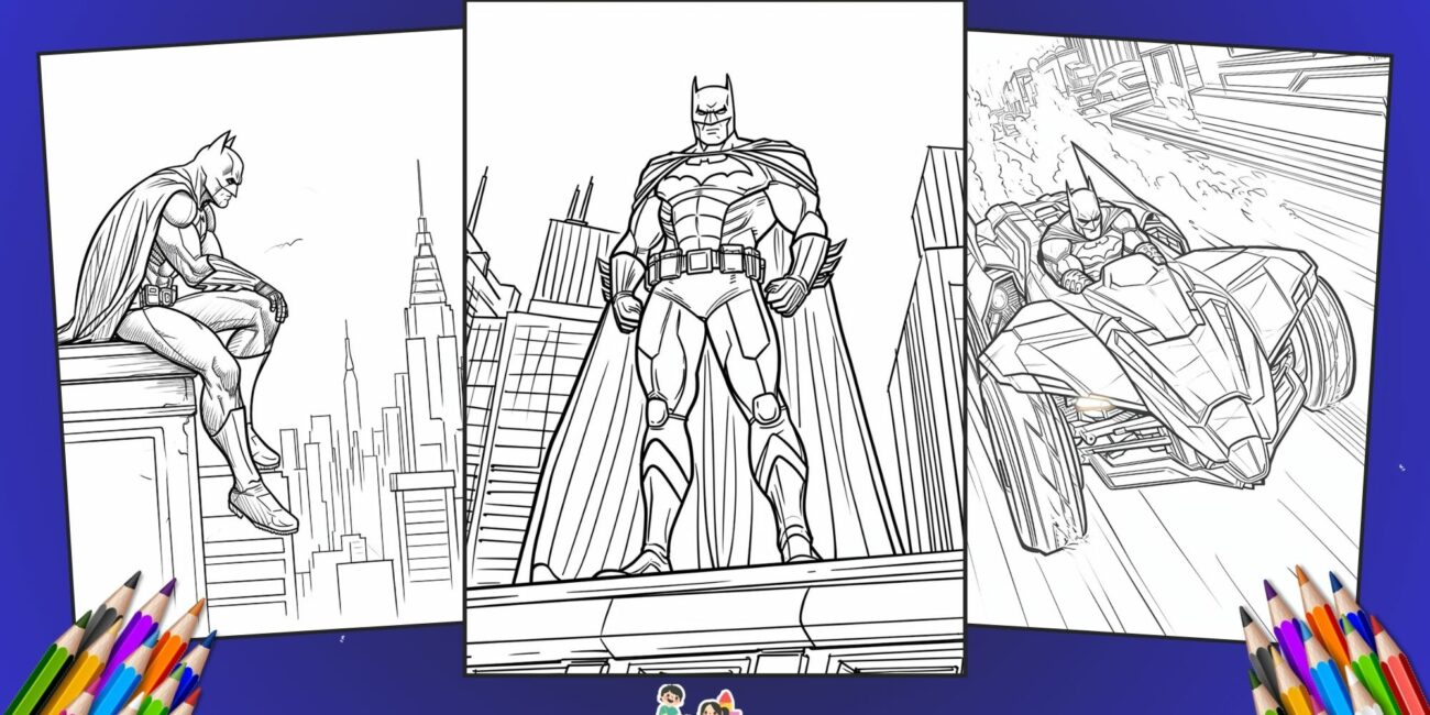 Discover into Batman's World 12 Cool Coloring Pages for Kids
