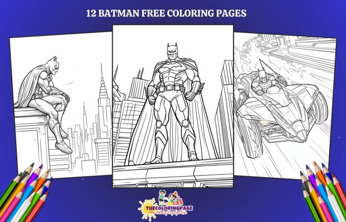Discover into Batman's World 12 Cool Coloring Pages for Kids