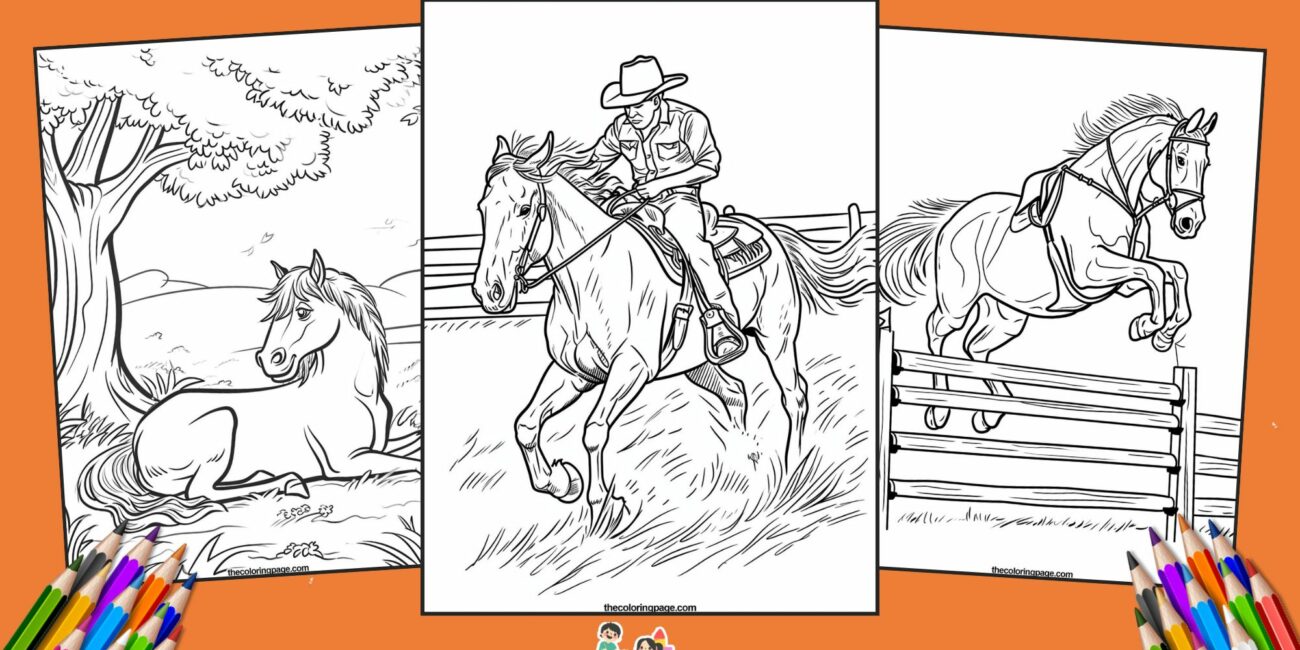 Explore 10 Exciting Free Horse Coloring Pages for Kids