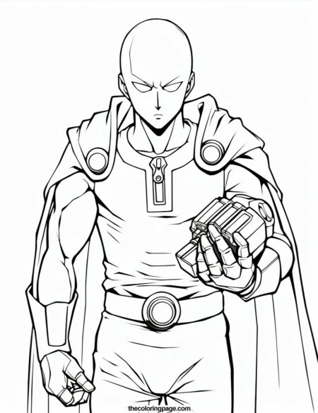 30 Free Saitama Coloring Pages For Kids - Free to Download and Color ...