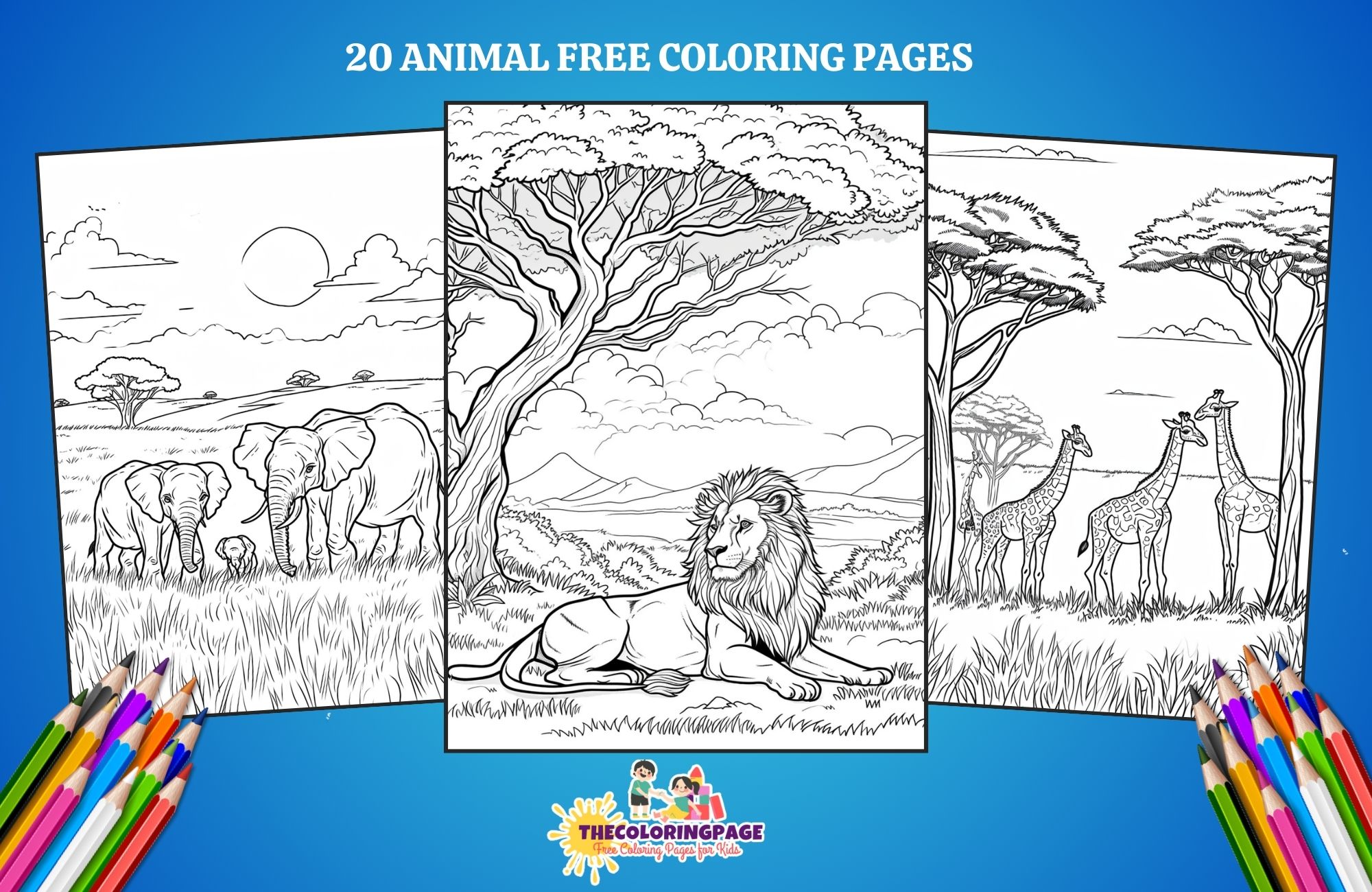 Unlock Creativity with 20 Animal Coloring Pages Free for Kids of All Ages