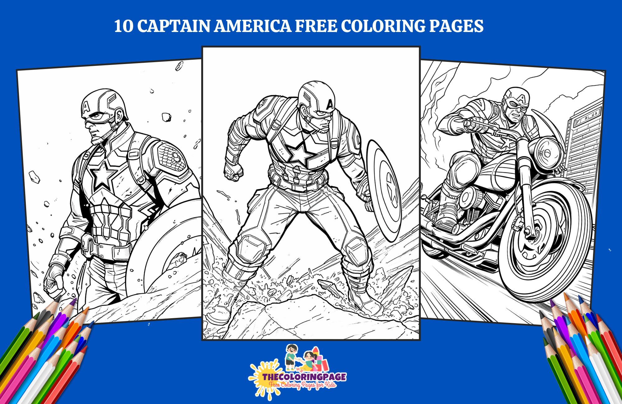 Your Kids Will Love These 10 Free Captain America Coloring Pages