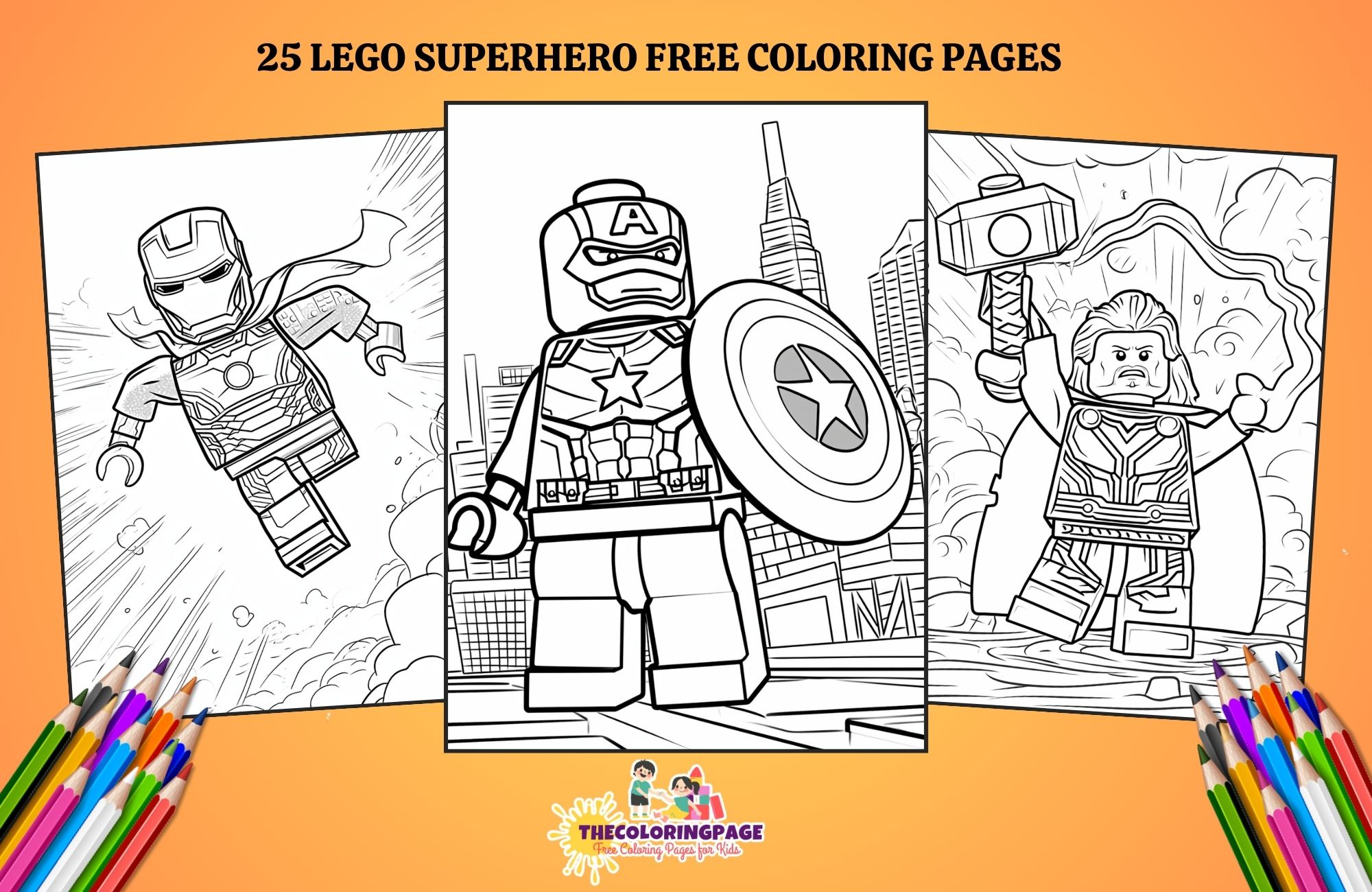 25 Free Lego Superhero Coloring Pages For Kids