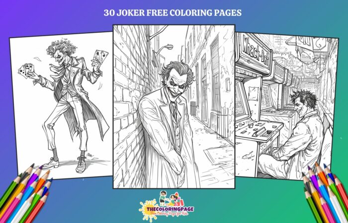 30 Free Joker Coloring Pages A Colorful Journey into Madness