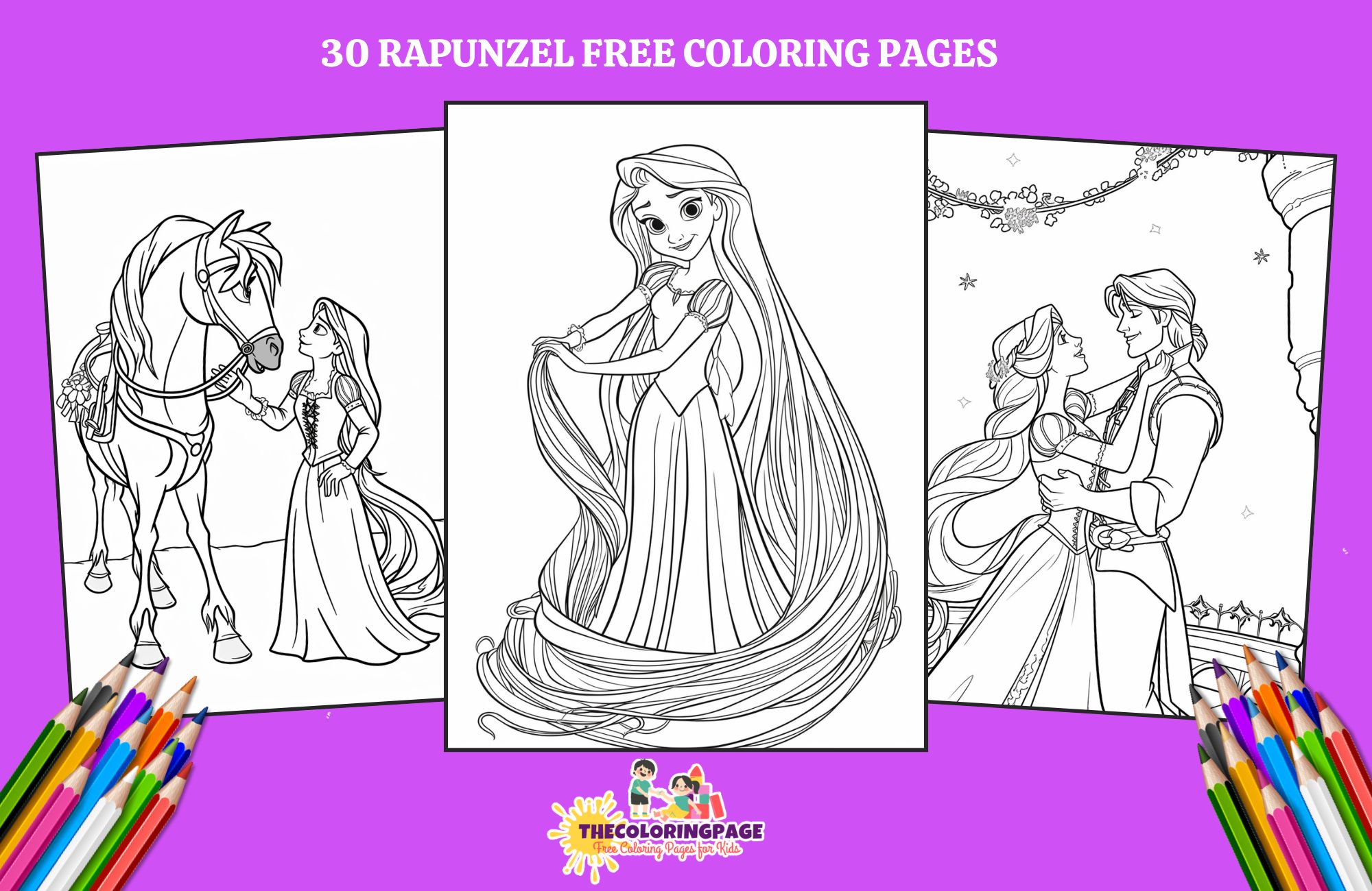 30 Free Rapunzel Coloring Pages – Perfect for Kids