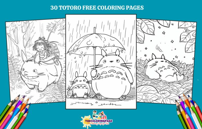 30 Free Totoro Coloring Pages For Kids - Perfect for Kids’ Creative Time