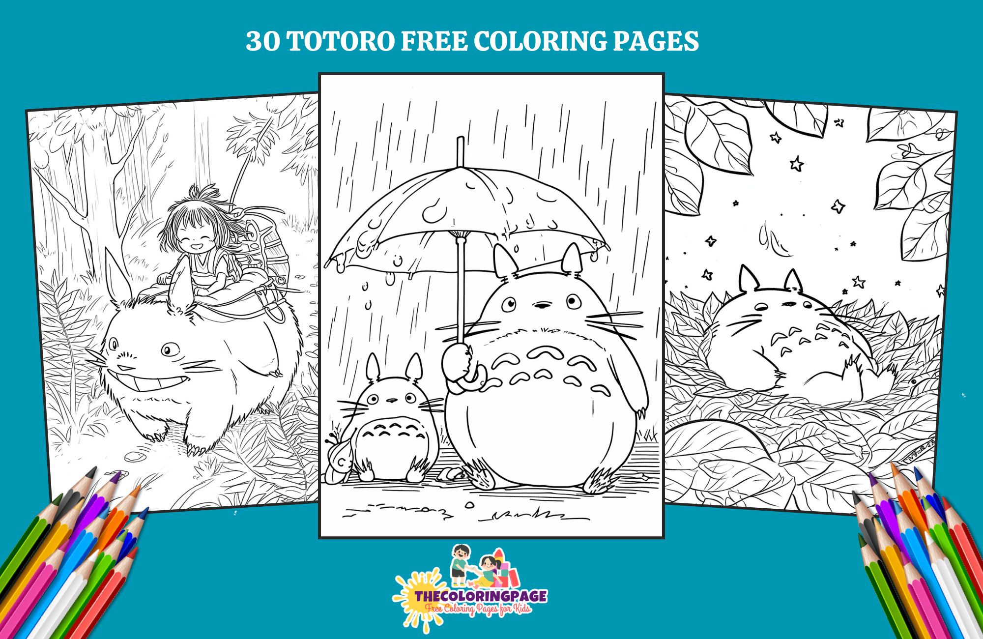 30 Free Totoro Coloring Pages For Kids - Perfect for Kids’ Creative Time