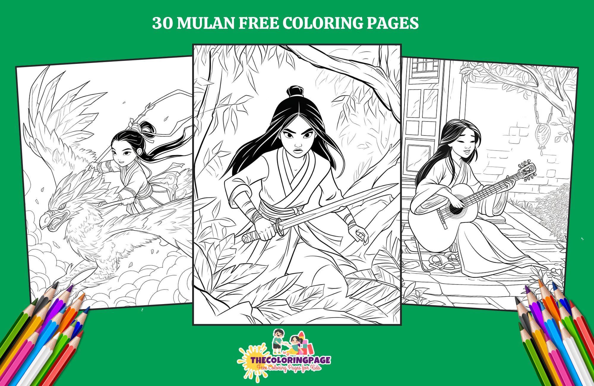 30 Free Mulan Coloring Pages – A Symphony of Colors