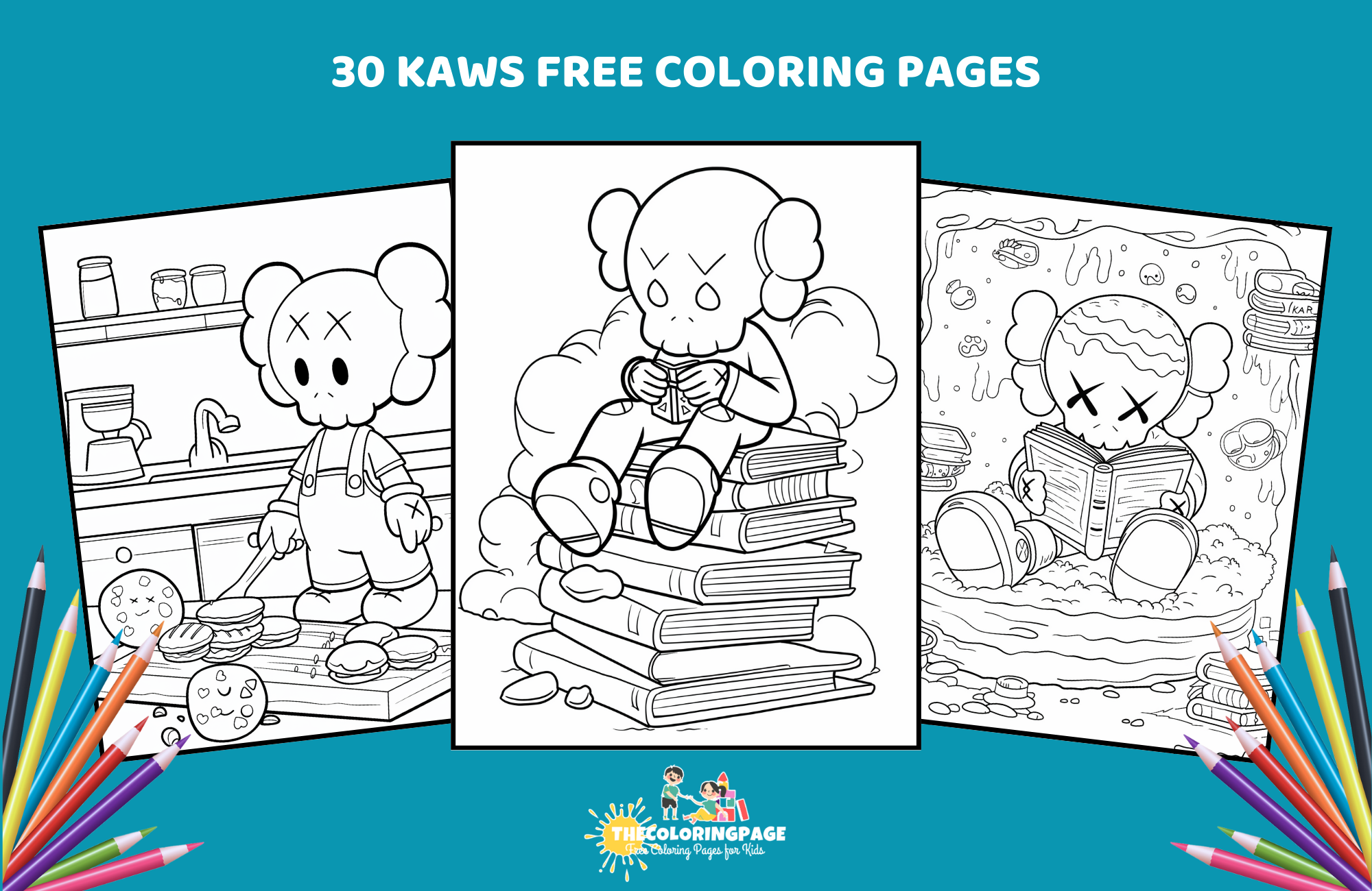 30 Free Kaws Coloring Pages