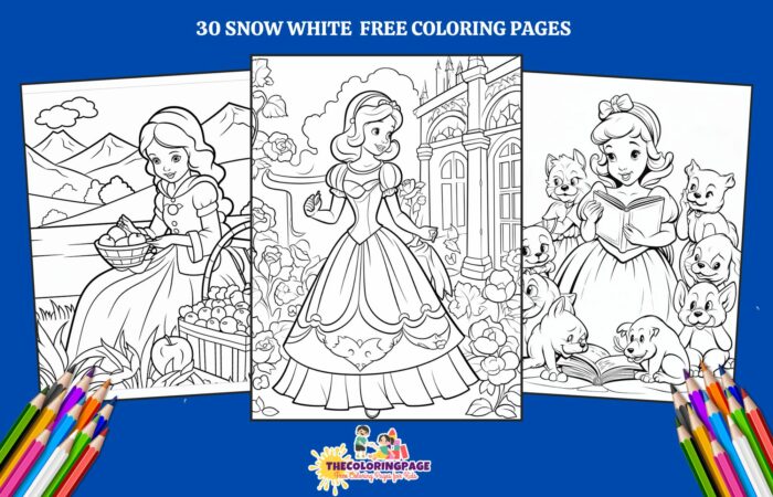 30 Free Snow White Coloring Pages