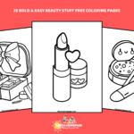 25 Free Bold & Easy Beauty Stuff Coloring Pages: A Fun & Stylish Coloring Adventure!