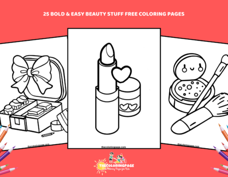 25 Free Bold & Easy Beauty Stuff Coloring Pages: A Fun & Stylish Coloring Adventure!