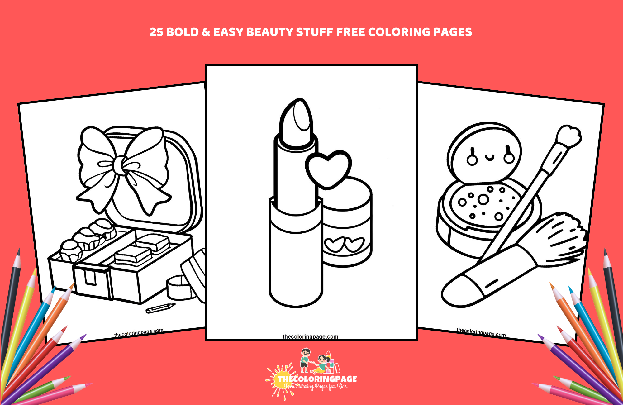 25 Free Bold & Easy Beauty Stuff Coloring Pages: A Fun & Stylish Coloring Adventure!