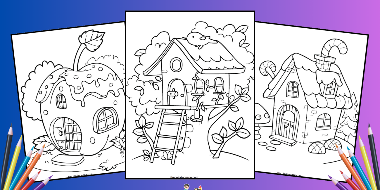 30 Free Bold & Easy Fairy House Coloring Pages: A Magical Coloring Adventure!