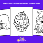 25 Free Bold & Easy Cute Halloween Coloring Pages for Kids: A Spooky-Cute Coloring Adventure!