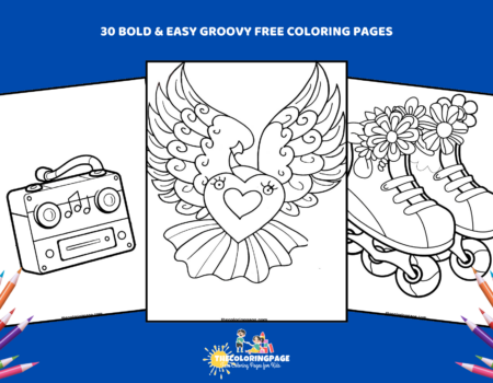 30 Free Bold & Easy Groovy Coloring Pages for Kids: A Funky and Fun Coloring Adventure!