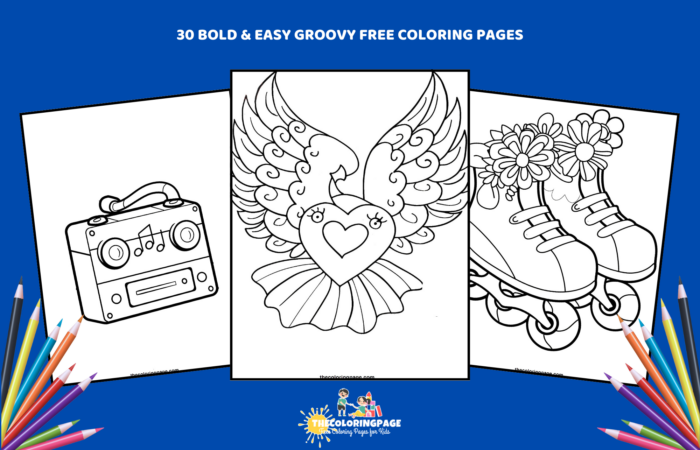 30 Free Bold & Easy Groovy Coloring Pages for Kids: A Funky and Fun Coloring Adventure!