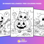 30 Free Kawaii Halloween Coloring Pages: A Cute & Spooky Coloring Adventure!