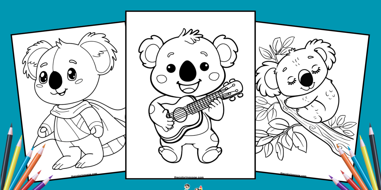 25 Free Bold & Easy Koala Coloring Pages for Kids: A Fun and Relaxing Coloring Adventure!