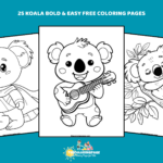 25 Free Bold & Easy Koala Coloring Pages for Kids: A Fun and Relaxing Coloring Adventure!