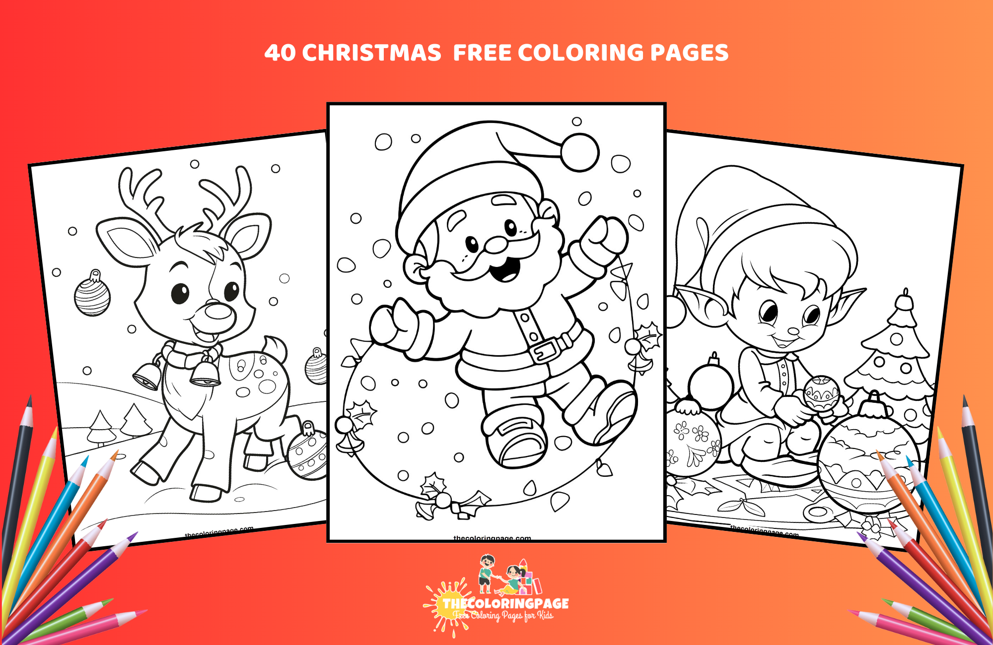 40 Free Christmas Coloring Pages: A Festive Coloring Wonderland