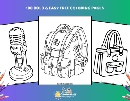 100 Free Bold & Easy Coloring Pages - Perfect for Kids