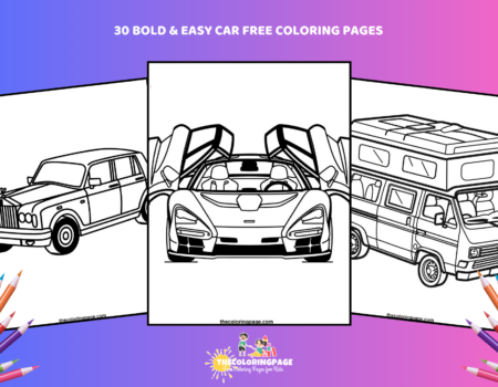 30 Free Bold & Easy Car Coloring Pages For Kids - Where Imagination Takes Flight