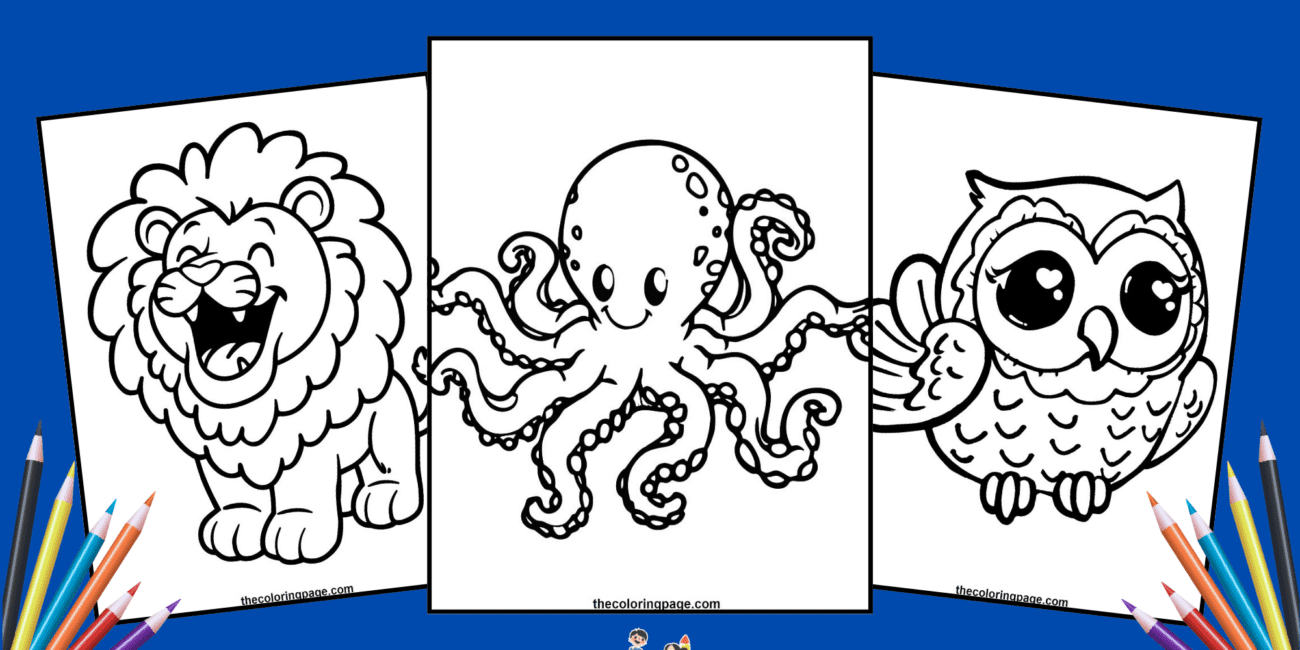 30 Free Bold & Easy Animals Coloring Pages - Download and Enjoy