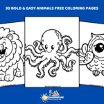 30 Free Bold & Easy Animals Coloring Pages - Download and Enjoy