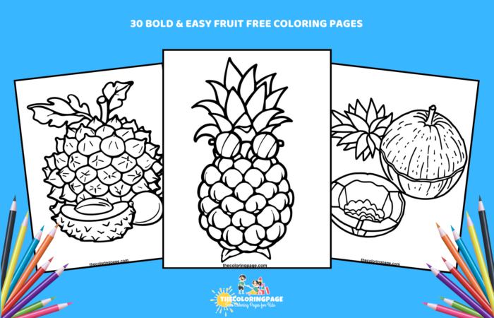 30 Free Bold & Easy Fruit Coloring Pages For Kids - Absolutely Free