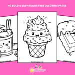 40 Free Bold & Easy Kawaii Coloring Pages for Kids: A Cute & Fun Coloring Adventure!